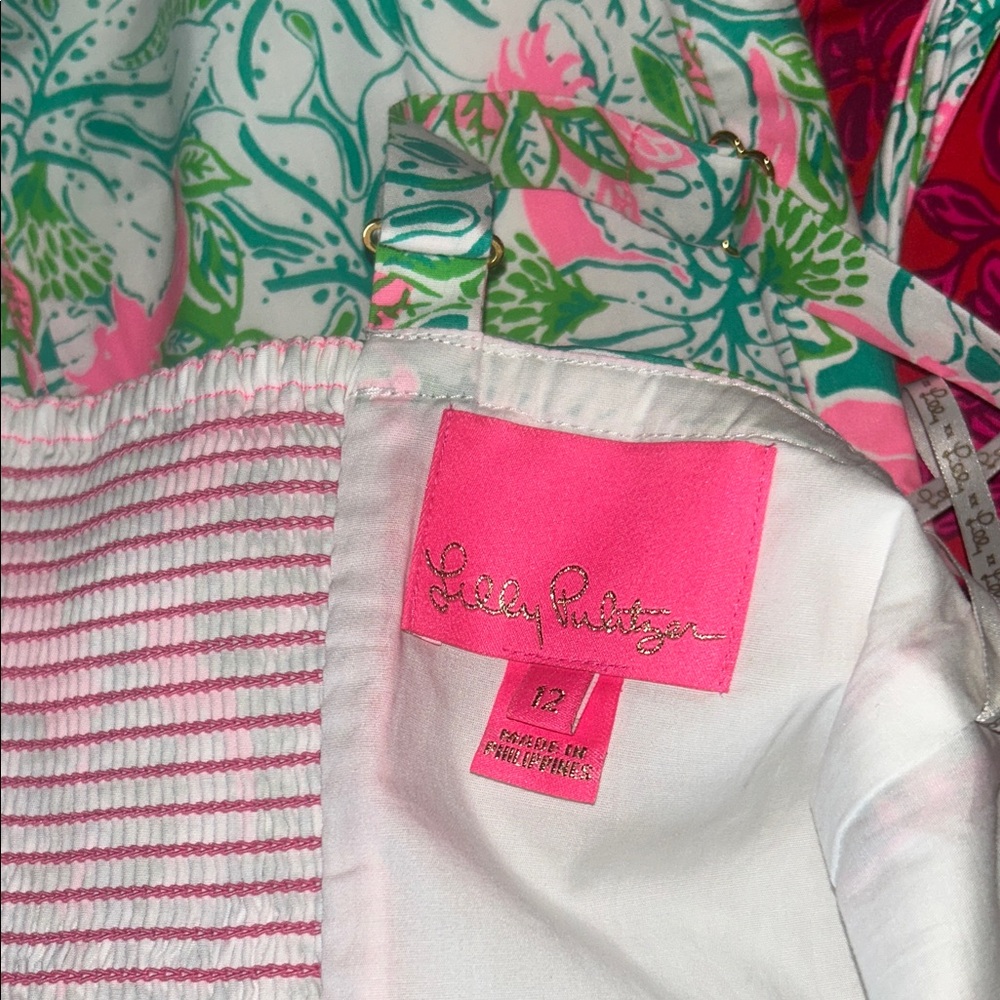 Lilly Pulitzer Pink & Green Floral Sundress - Picture 7 of 10